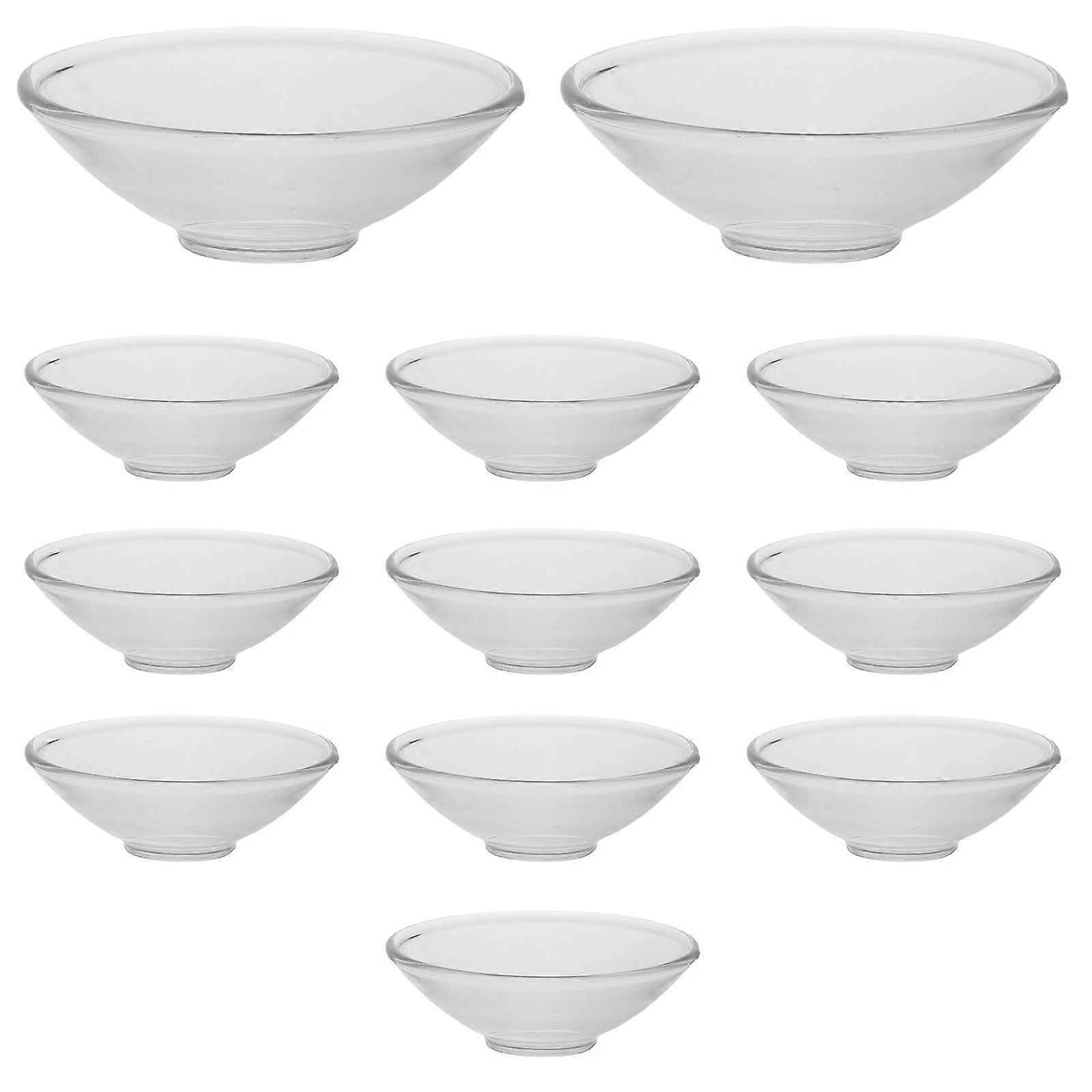 Clear Glass Candle Drip Protector Tray for Wax Catcher 12Pcs