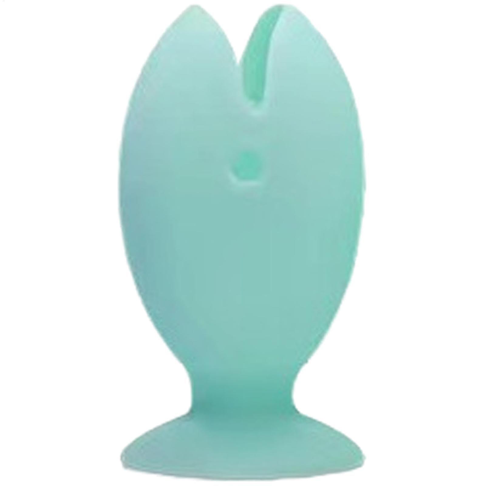Toothbrush Holder for Bathroom, Dustproof Soft Silicone Fish Shape Wall Mount Toothbrush Storage