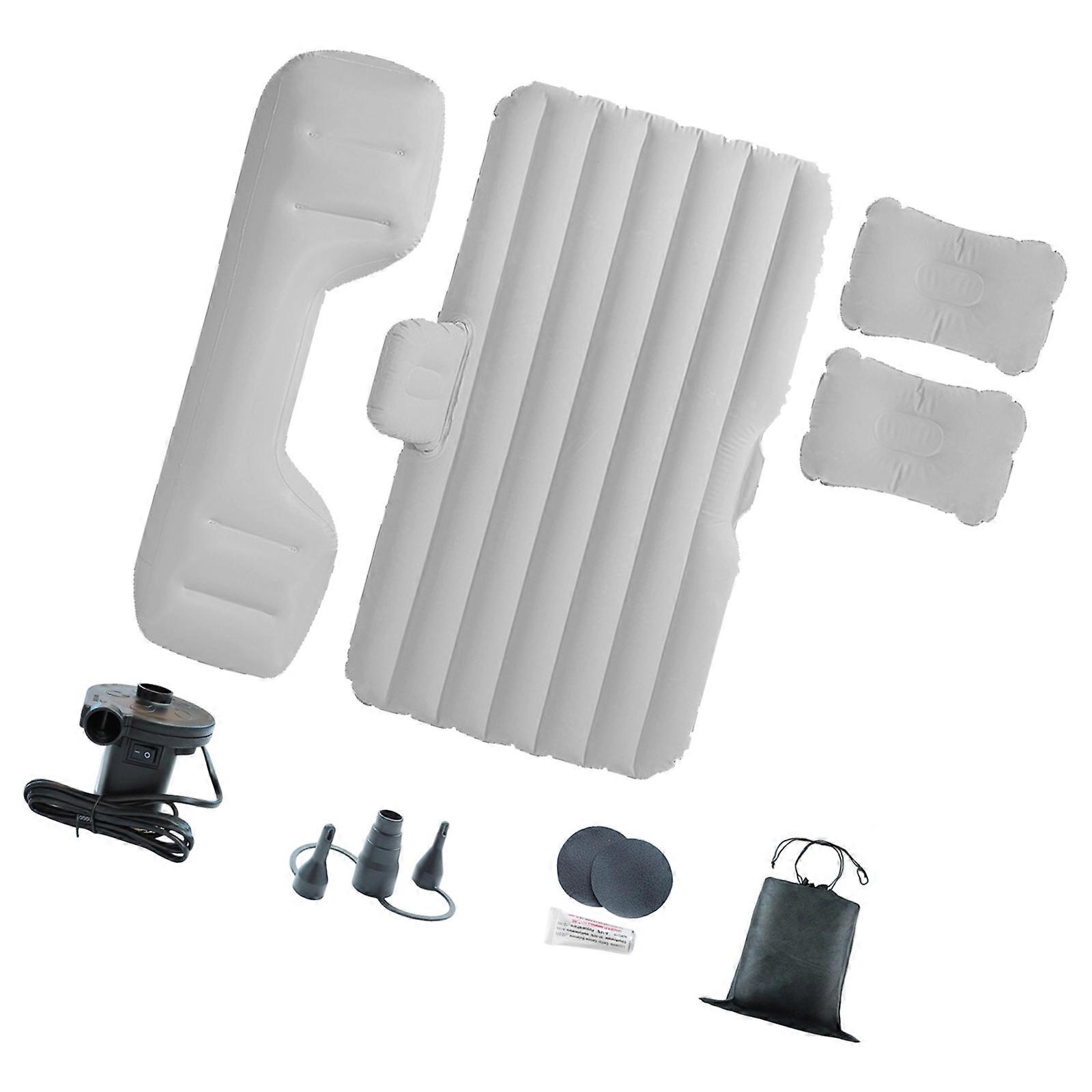 Travel Air Bed T Shape Not Slip Base Body Shape Waves Design Double Layer Leakproof Pad for Car Backseat Children Multicolor