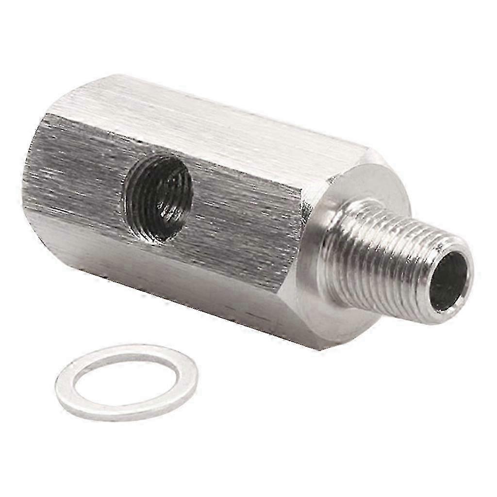 1/8'' BSPT Oil Pressure Sensor Tee to NPT Adapter Turbo Supply Feed Line Gauge