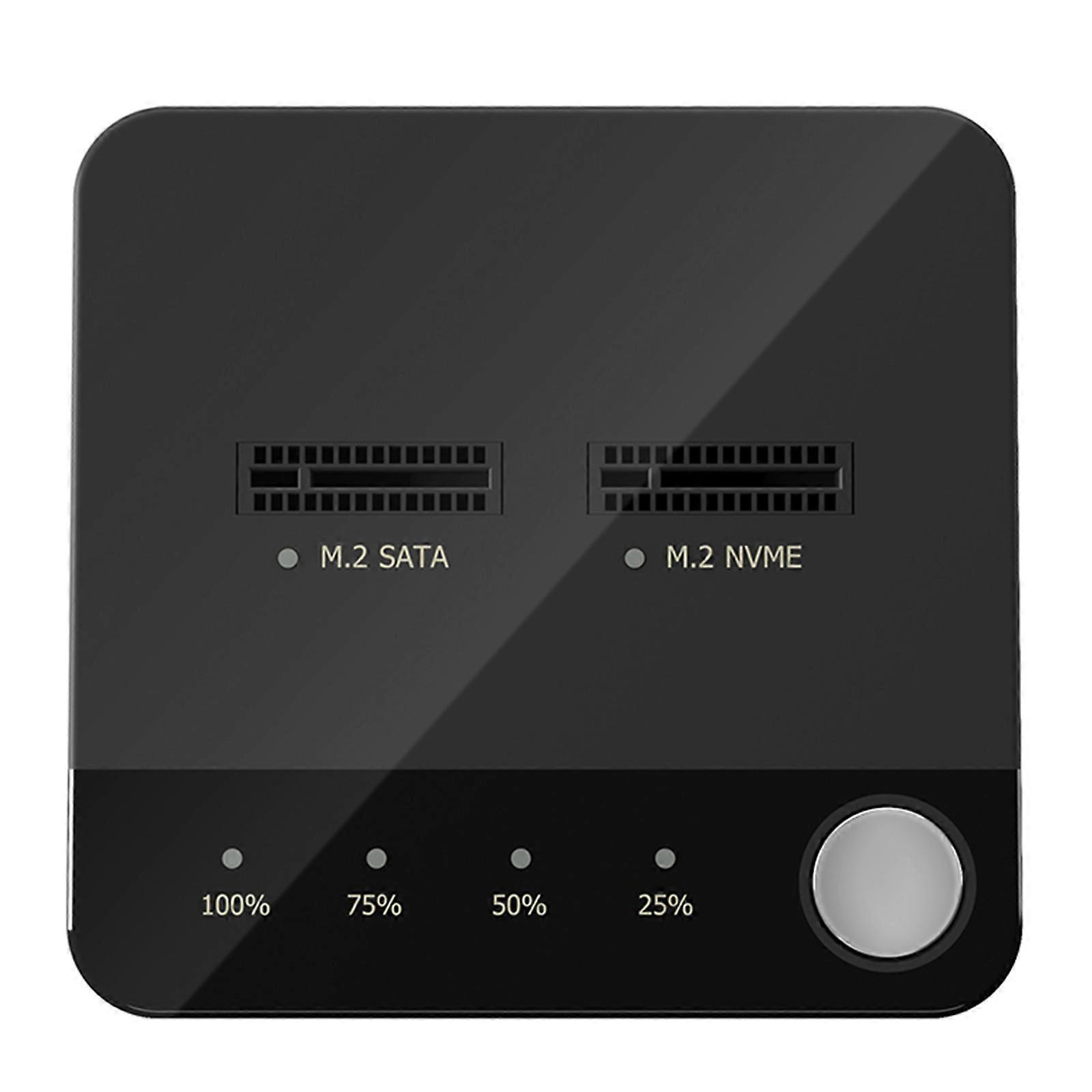 NVMe M.2 Duplikator Doppelschacht Offline-Klonen NVMe Dockingstation B+M Key Festplattengehäuse für M.2 Solid-State-Disks Mehrfarbig