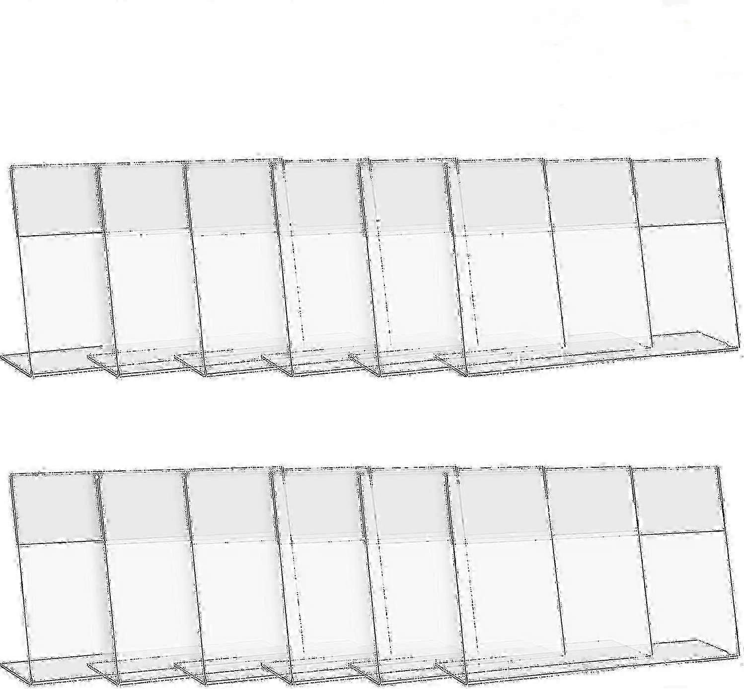 12 Piece Acrylic Sign Holder Set: L-Shaped Display Stand for 6" x 4" Menus, Clear Card Holders, Picture & Photo Frames