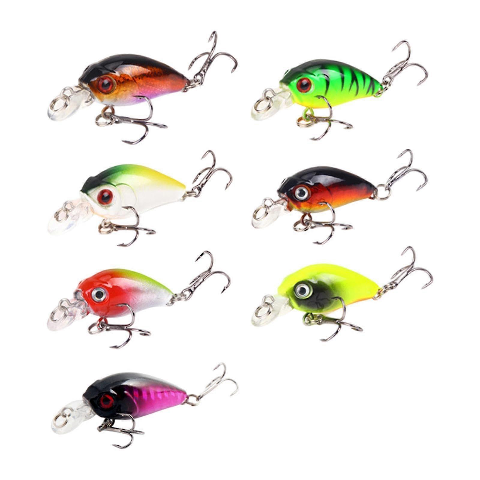 Fishing Lures Swimbaits with Hooks Set of 7 for Crappie Catfish Perch and Pike Fishing
