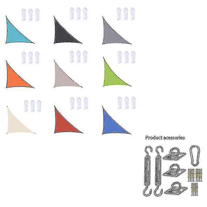 3x3x4.3m/4x4x5.7m/5x5x7.1m ماء الشمس الظل الشراع مثلث لحديقة الفناء في الهواء الطلق Awings مظلة تجمع المظلات التخييم في الهواء الطلق وSunshad