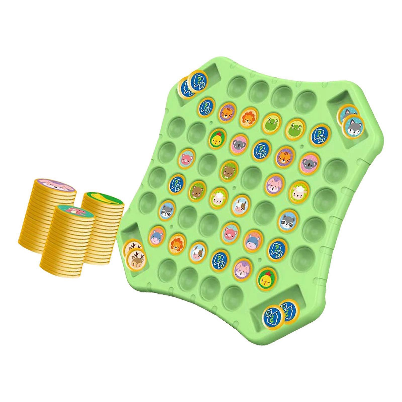 Safe Children Board Game Flip Chess Toy with Cartoon Theme Competitive Board Game Toy for Interactive Learning and Fun Multicolor