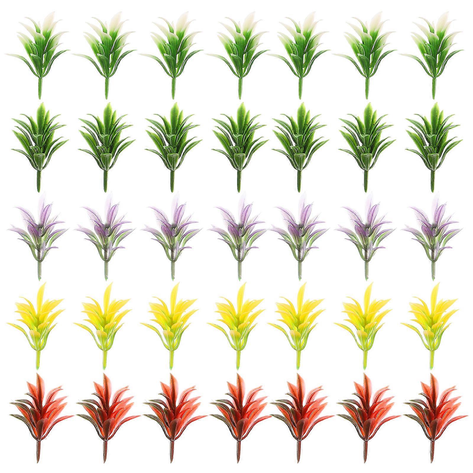 Diorama Grass Artificial Greenery Diorama Enhancement Assorted Color 1.57X0.79X0.79in Versatile Use 50Pcs
