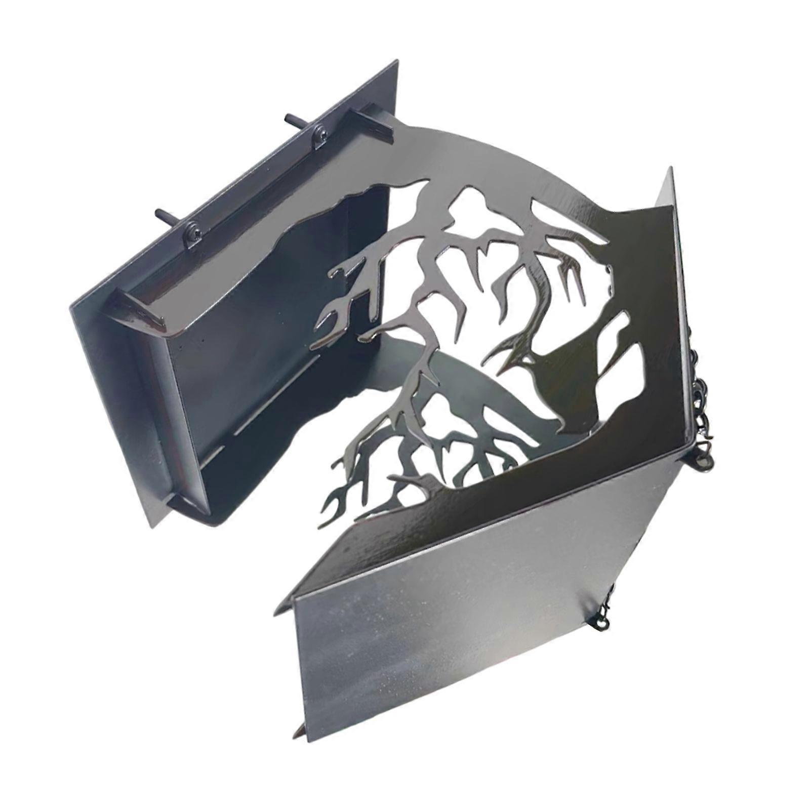 Bird Feeders Treehouse Bird Feeders Large Capacity Treehouse Shaped Tray Hanging Treat Platform Metal Tray Multicolor