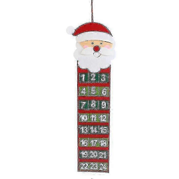 Advent Calendar Ornament 24 Days Non-woven Fabric Christmas Tree Decoration Hanging
