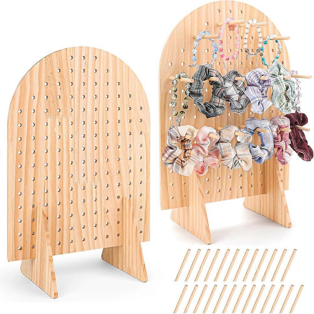 2-pack träpärlstativ med 25 träpluggar