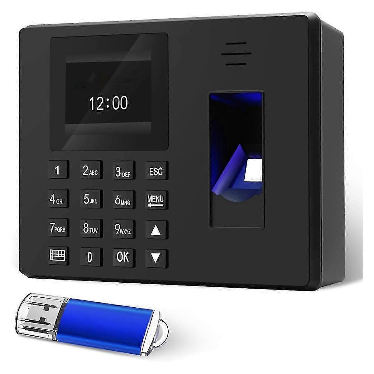 Fingerprint Clock Finger Scanning and PIN Punch in One, No Monthly Fee Deduction Lunch Time Editor Lacks Punch UK Plug