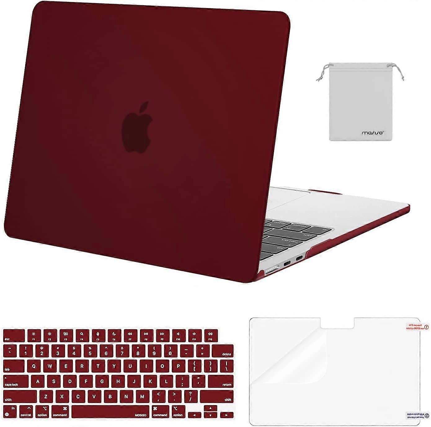 Compatible with MacBook Air 13 inch Case 2024 2023 2022 M3 A3113 M2 A2681 Touch ID, Hard Case&Keyboard