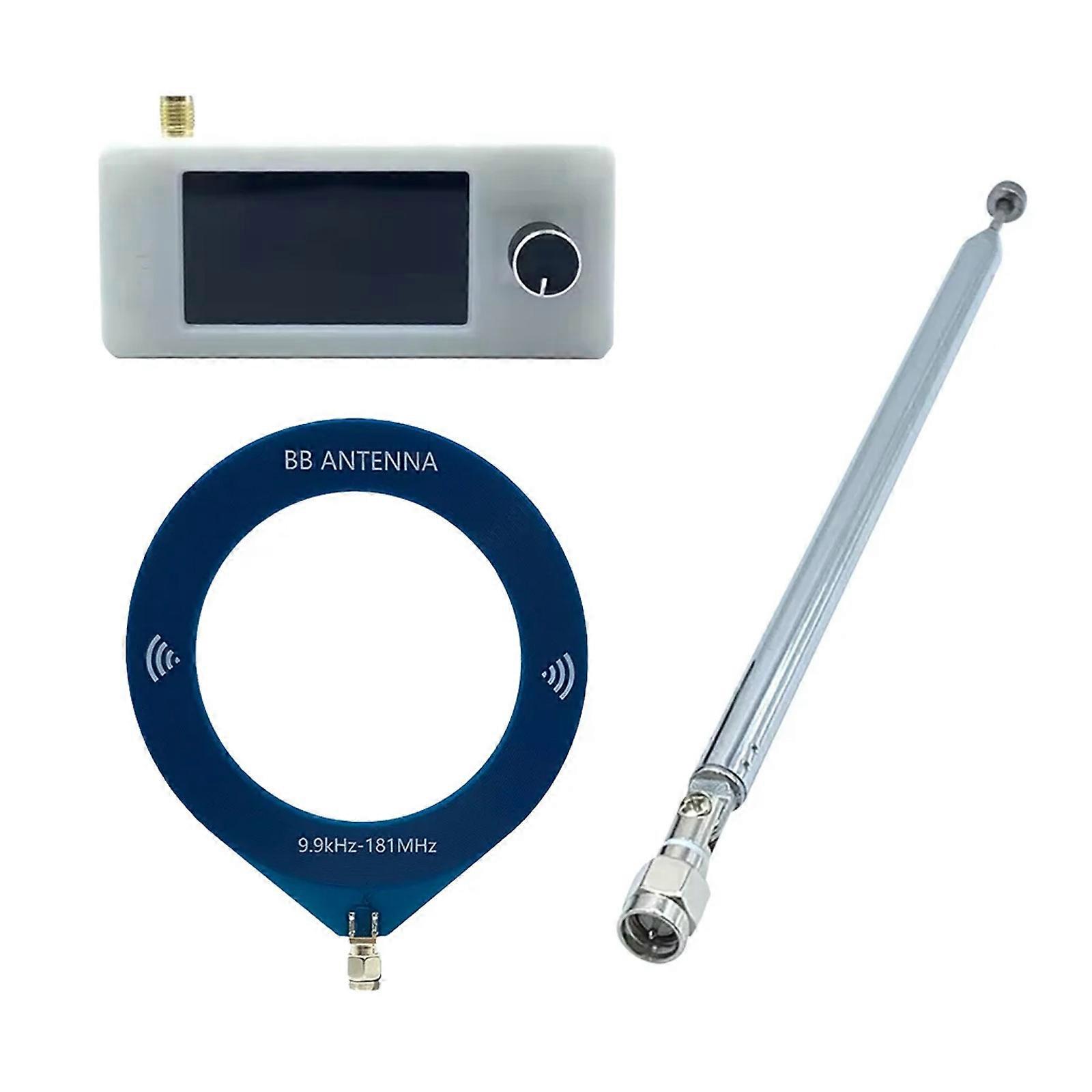 Compactly Full Band Radio Receiver 0.5-108MHz Featuring 10 Hour Battery And Round Antennae Design  White