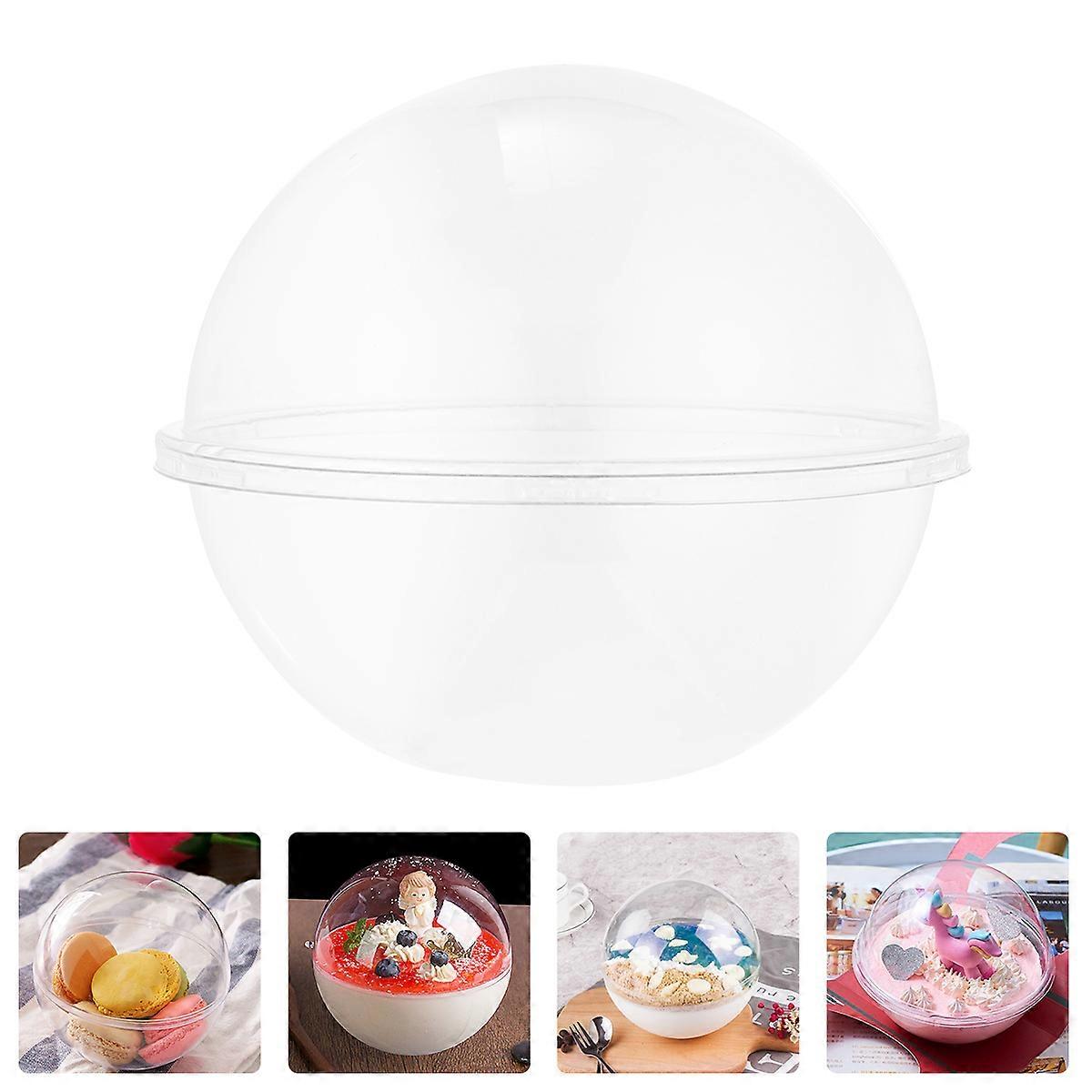 Cake Container Transparent Mousse Ball Shape for Storage Use 10Pcs
