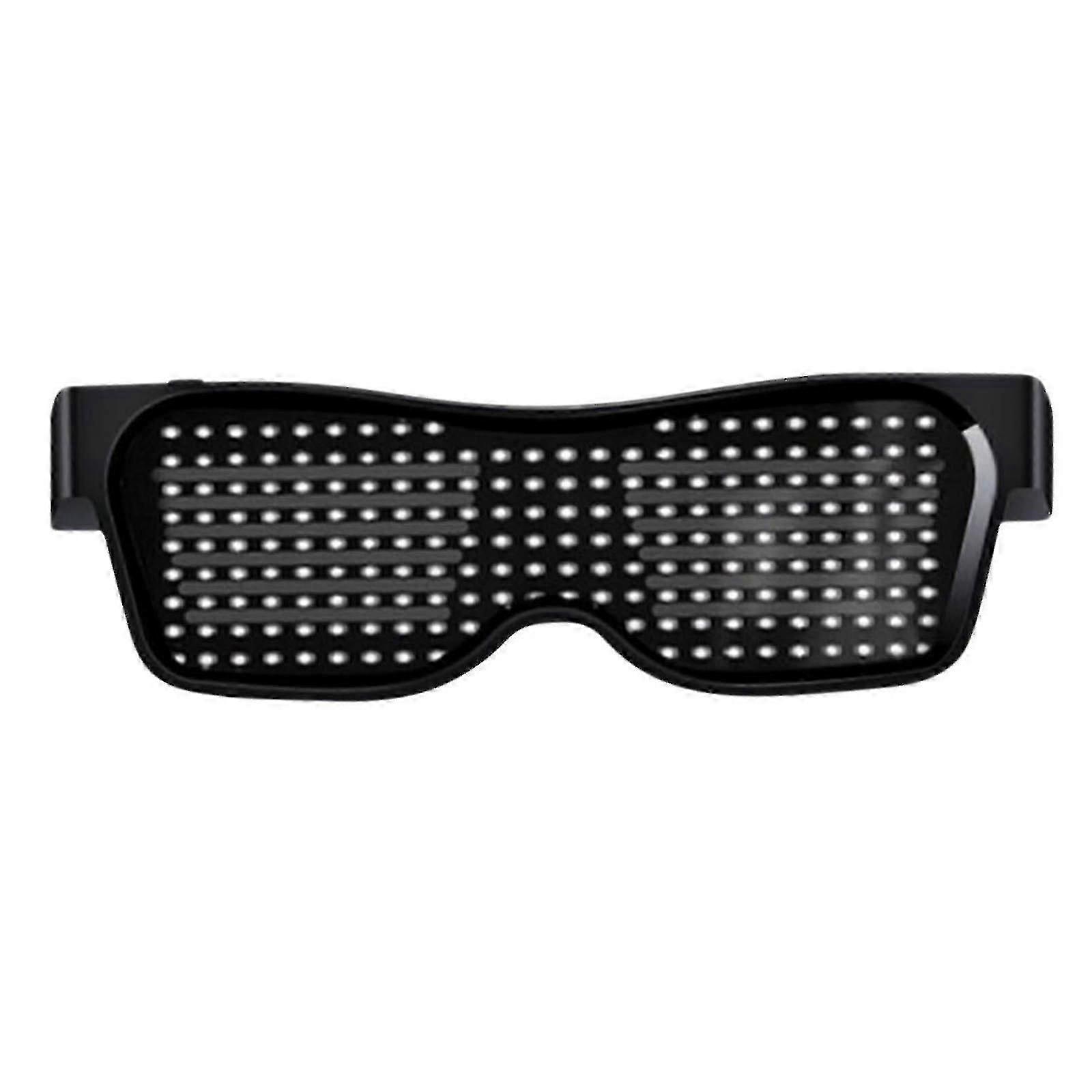 Seasonal Holiday Bluetooth Led Glasses - App Connected Smart Light Up Customized Dynamic-pixel Usb Rechargeable Fo-jinmu3