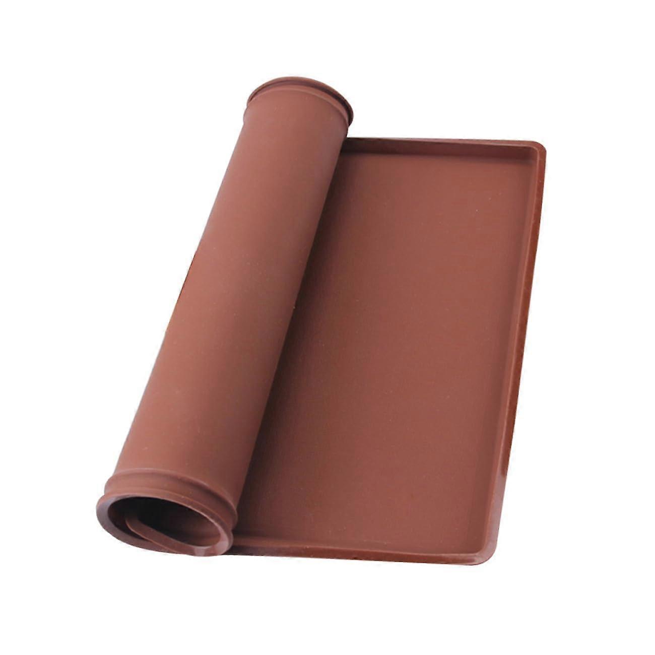 Silicone Baking Mat Nonstick Tray for Pastry Cookies Roll Cake Muffins Oven Liner Coffee Color