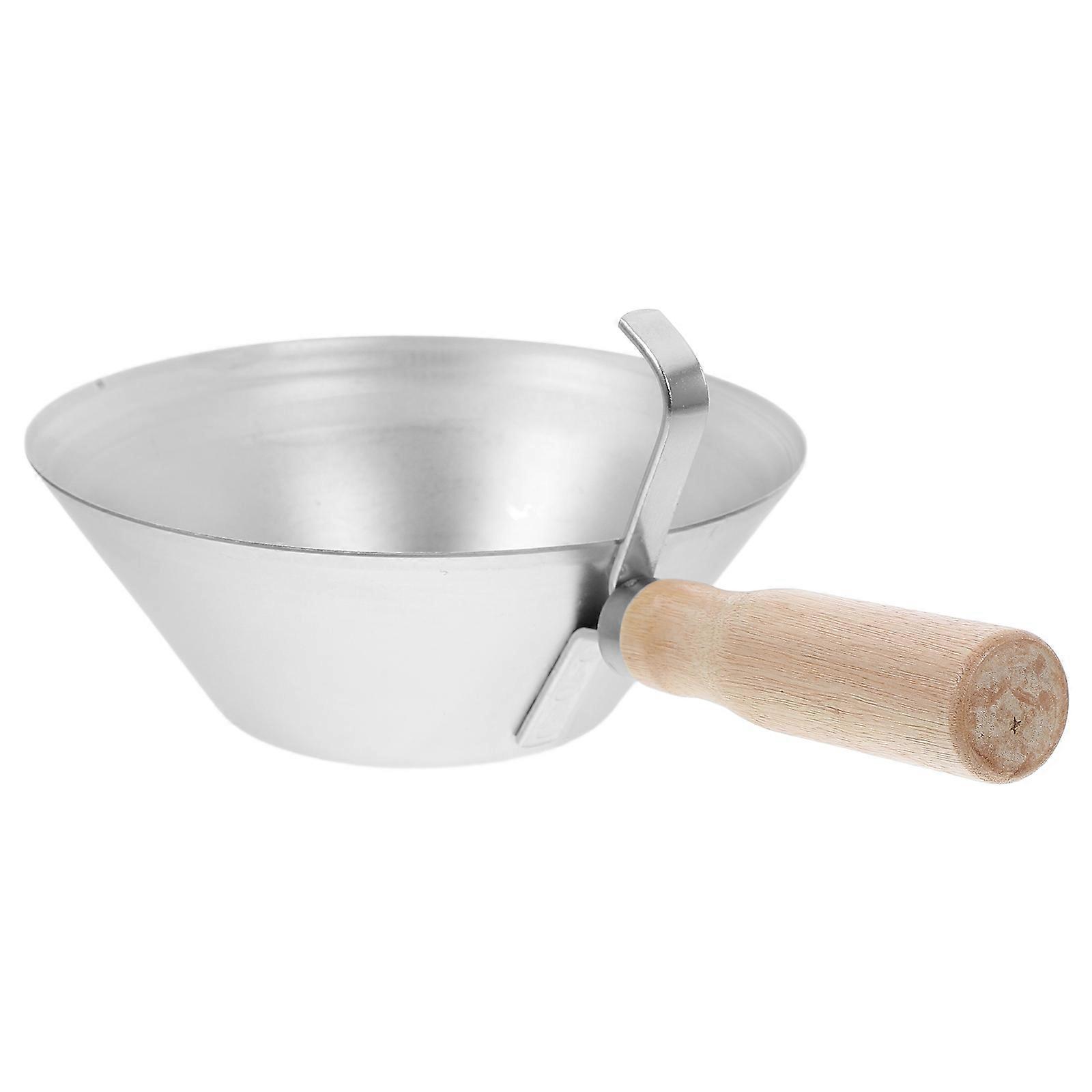 Construction Cement Bucket Scoop with Wood Handle for Mud Application