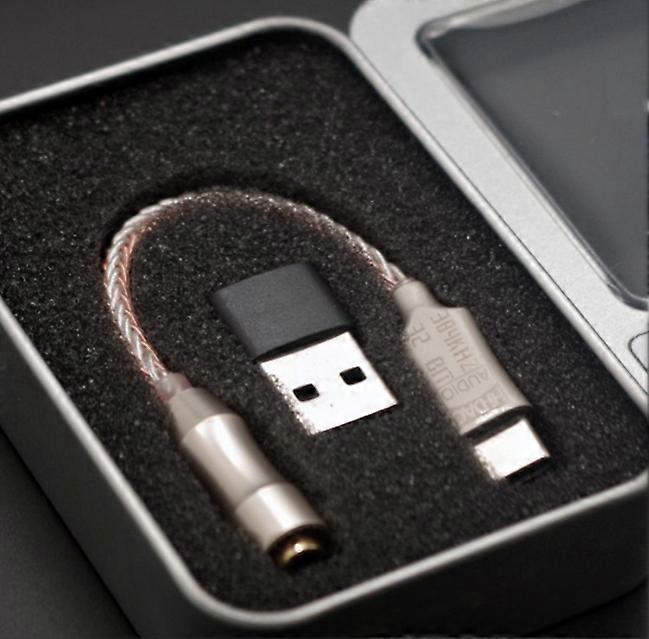 2025 Latest Model  Hi-Res Lossless USB C to 3.5mm Audio Adapter Soundcard, 32bit/384Khz Audio Decoding Transceiver, Protable Cellphone Head