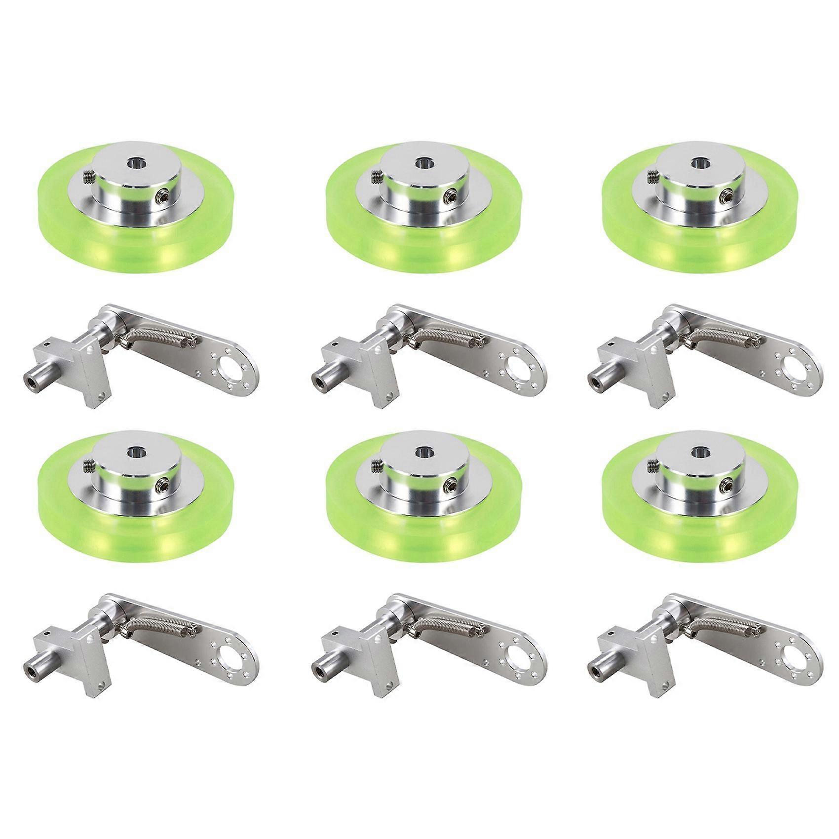 6pcs 200mm Aluminum Polyurethane Industrial Encoder Wheel Measuring Wheel with Type 20mm Aluminum Encoder Bracket