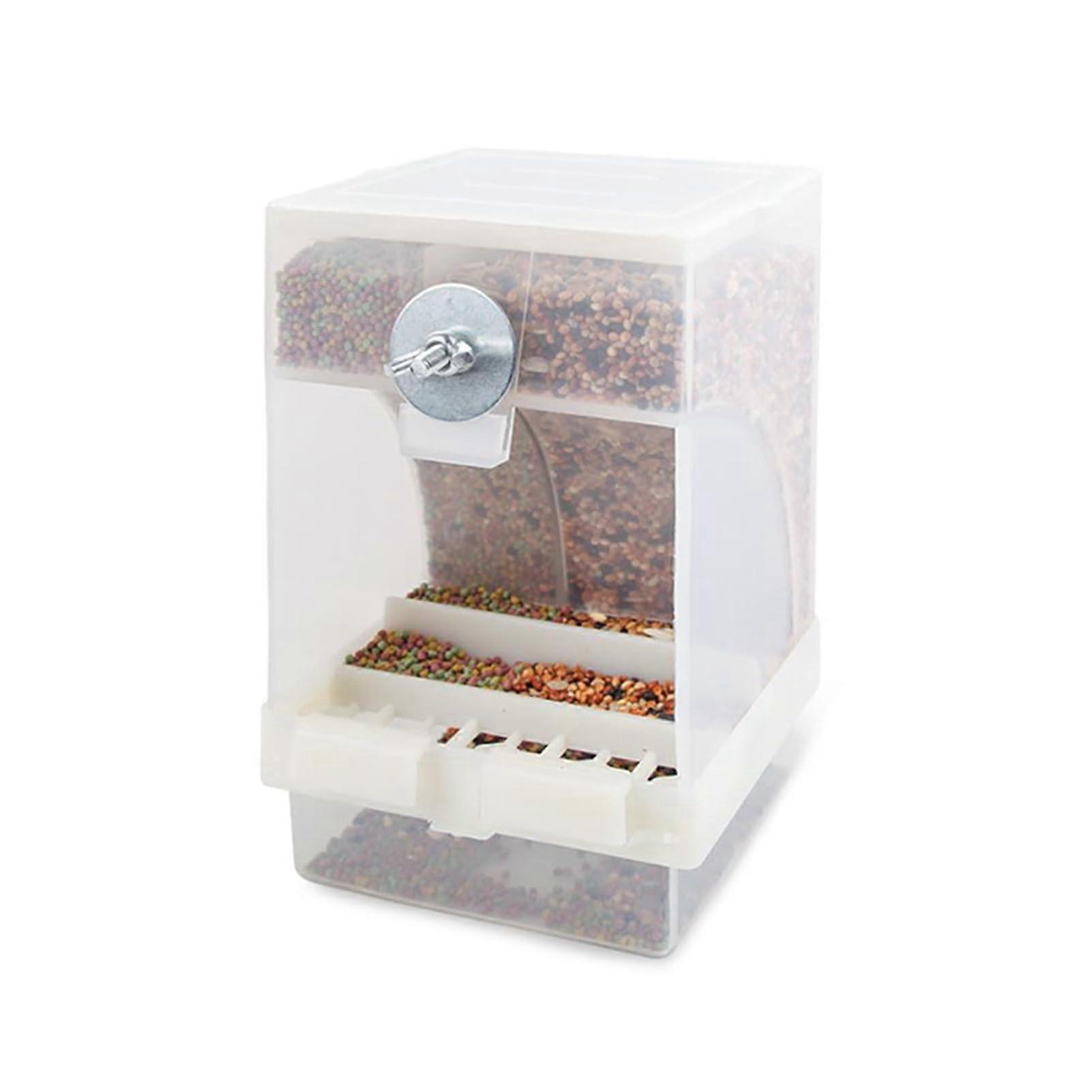 Automatic Bird Feeder for Small Birds, 500g Large Capacity Bird Cage Feeder with Easy Clean Tray