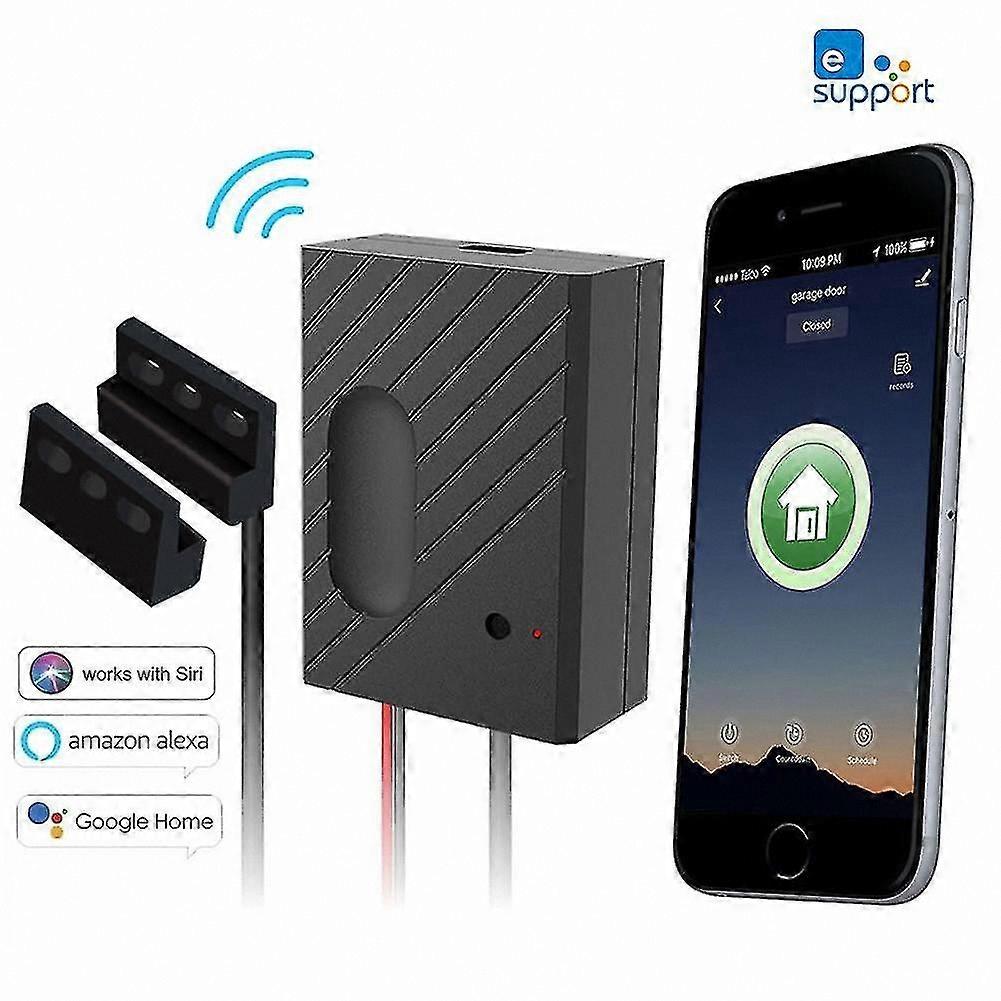 Smart Garage Door Opener with WiFi Control, Compatible with Alexa and Echo Devices