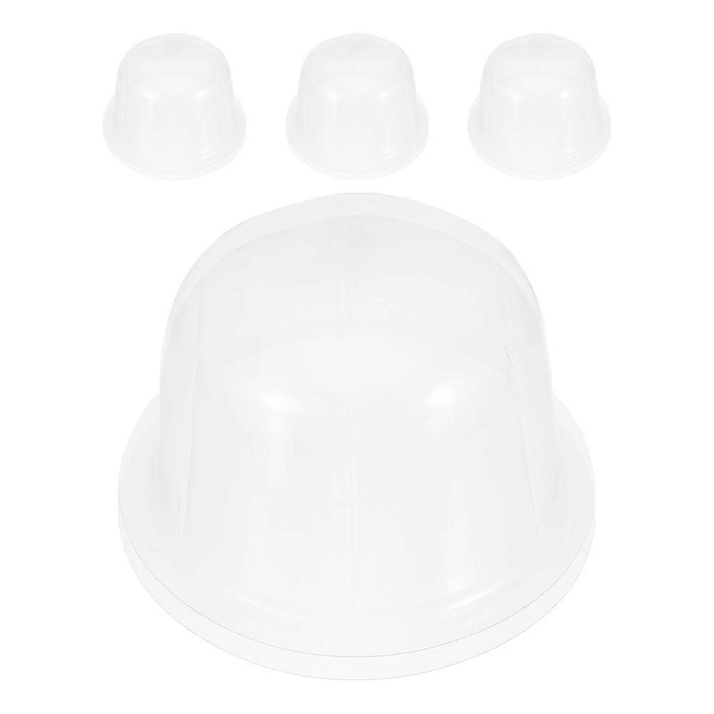 Plastic Hat Holder Dome Hat Support for Home 8Pcs Transparent Set