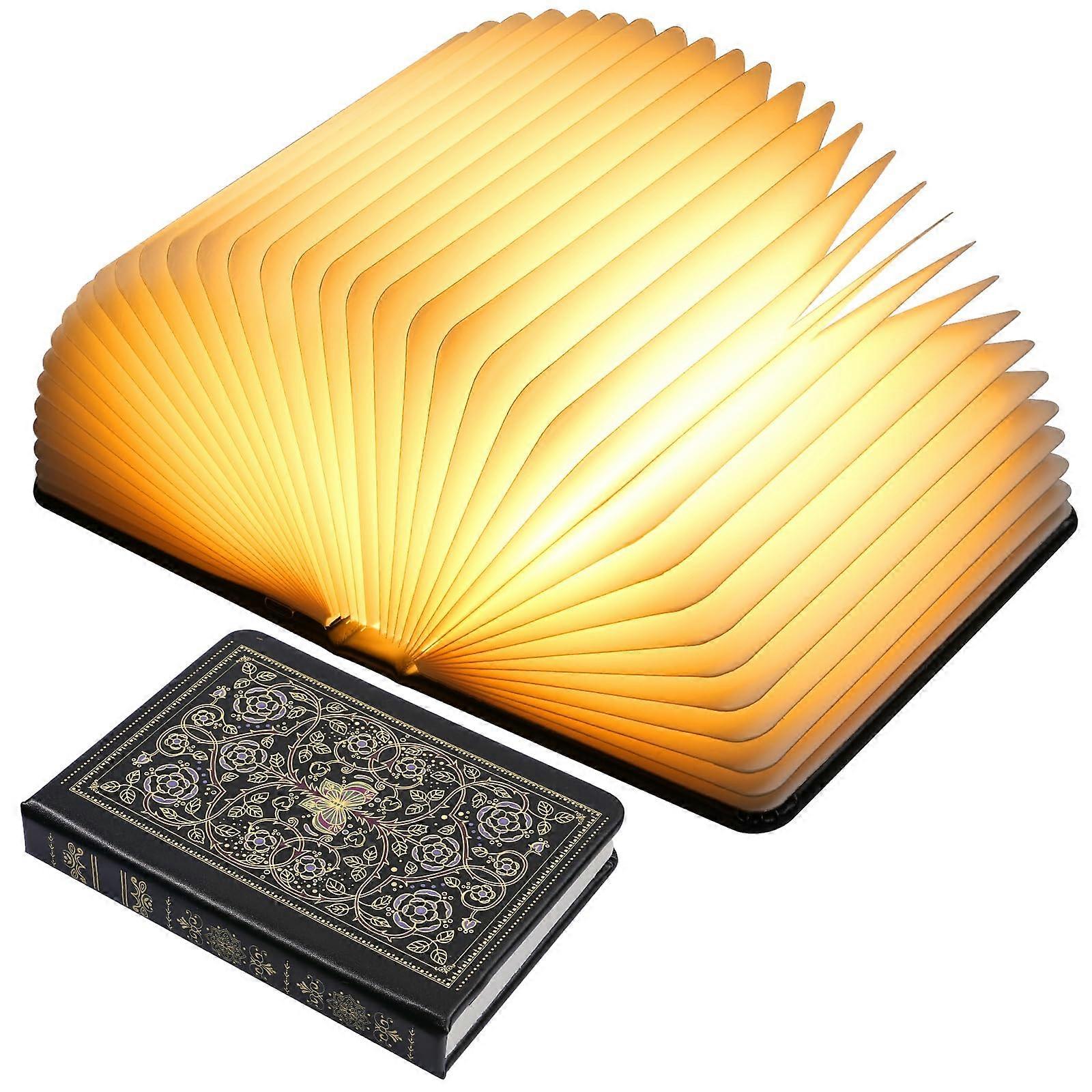 Foldable Book Lamp with Six Color Modes USB Rechargeable LED Light for Reading and Home Decor