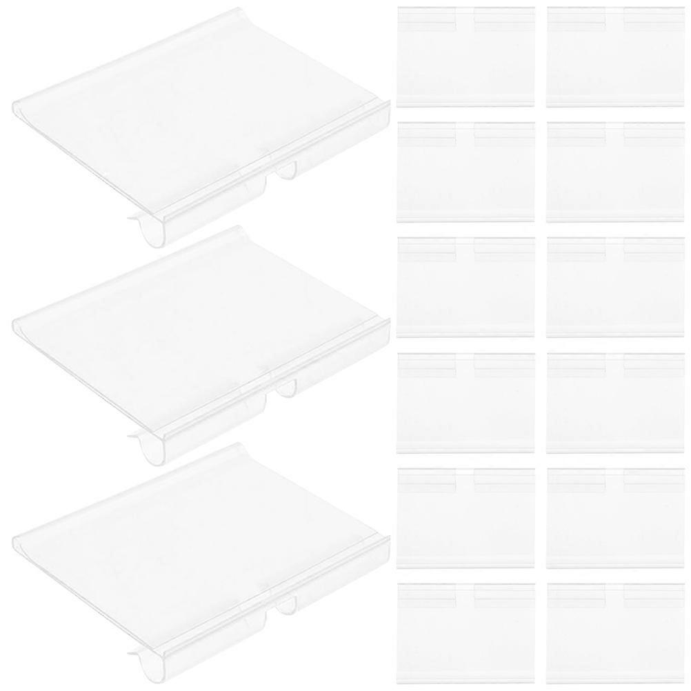 Sign Display Holder for Shelf Use with 100Pcs Clear PVC Holders