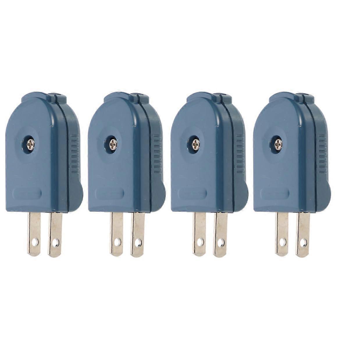 4Pcs US Standard Grounding Power Plug Replacement with 360° Rotatable Design for Appliances