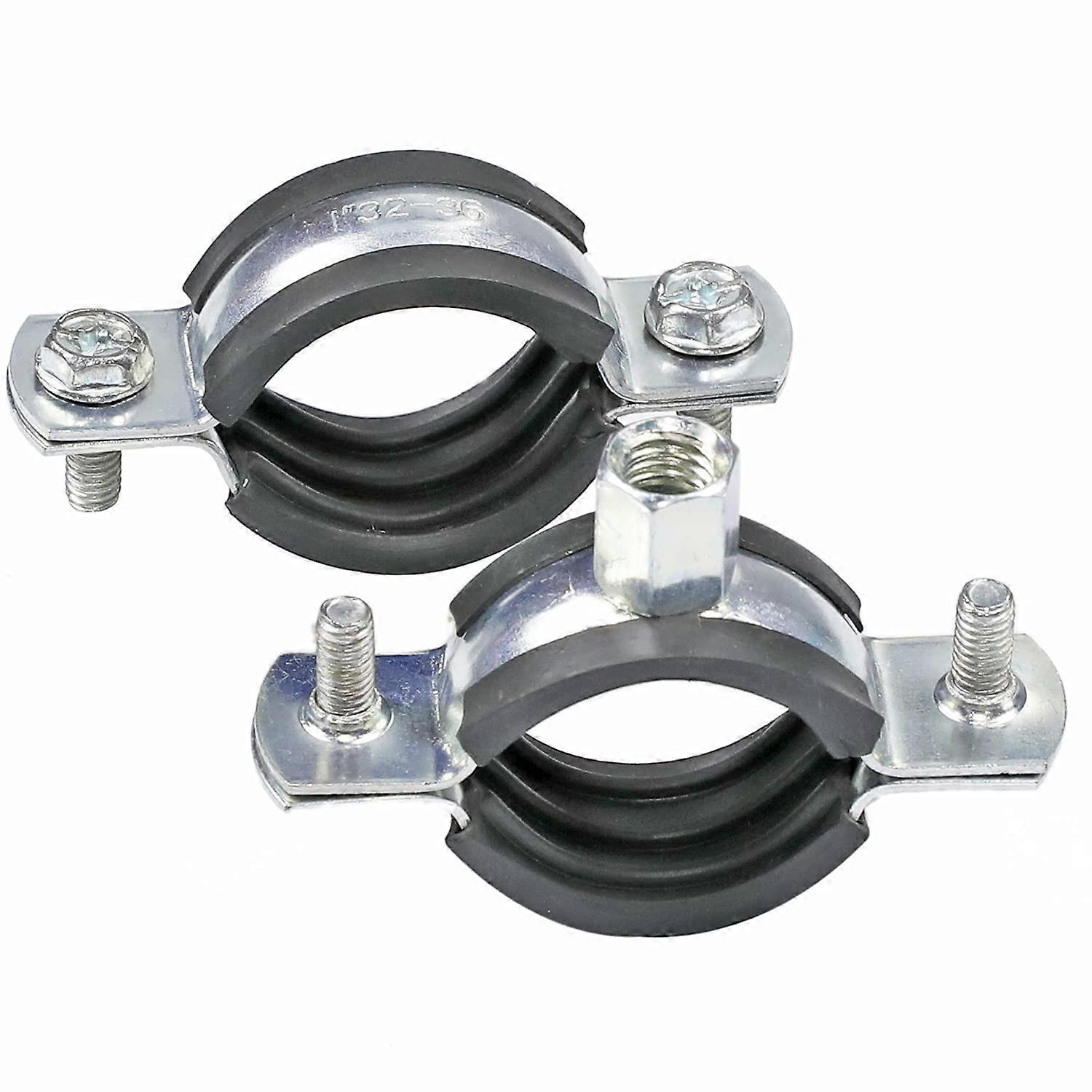 10 Pack 1 Inch Adjustable Pipe Clamp, Galvanized Split Ring Hanger for Wall or Ceiling Mount Support