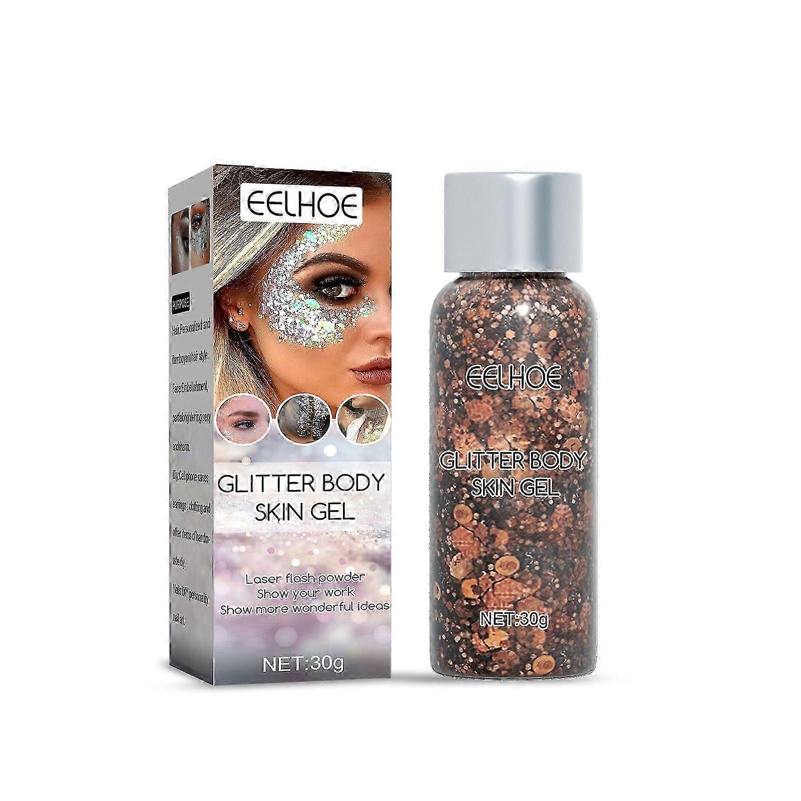 Brown Glitter Body Gel