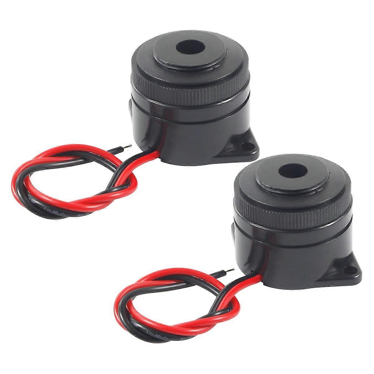 Electronic Buzzer Alarm Sounder DC 12V 90dB Continuous Tone for Car and Industrial Use 2Pcs