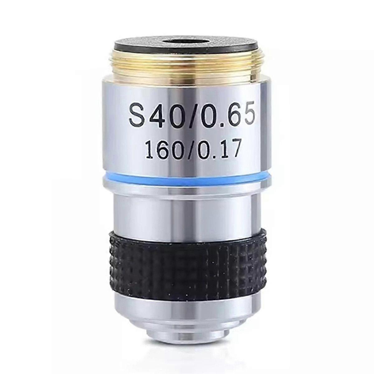 185 40X Biological Microscope Achromatic Objective Lens Microscope Lens Adapters Compact Objective