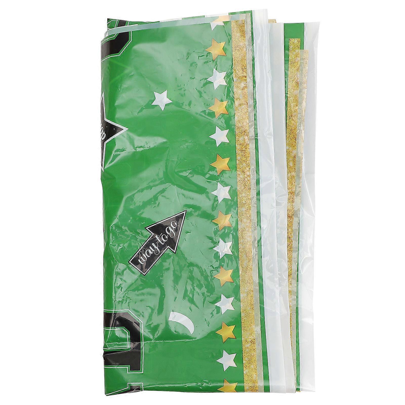 Green Tablecloth Graduation Decor for Party Use 5Pcs Set