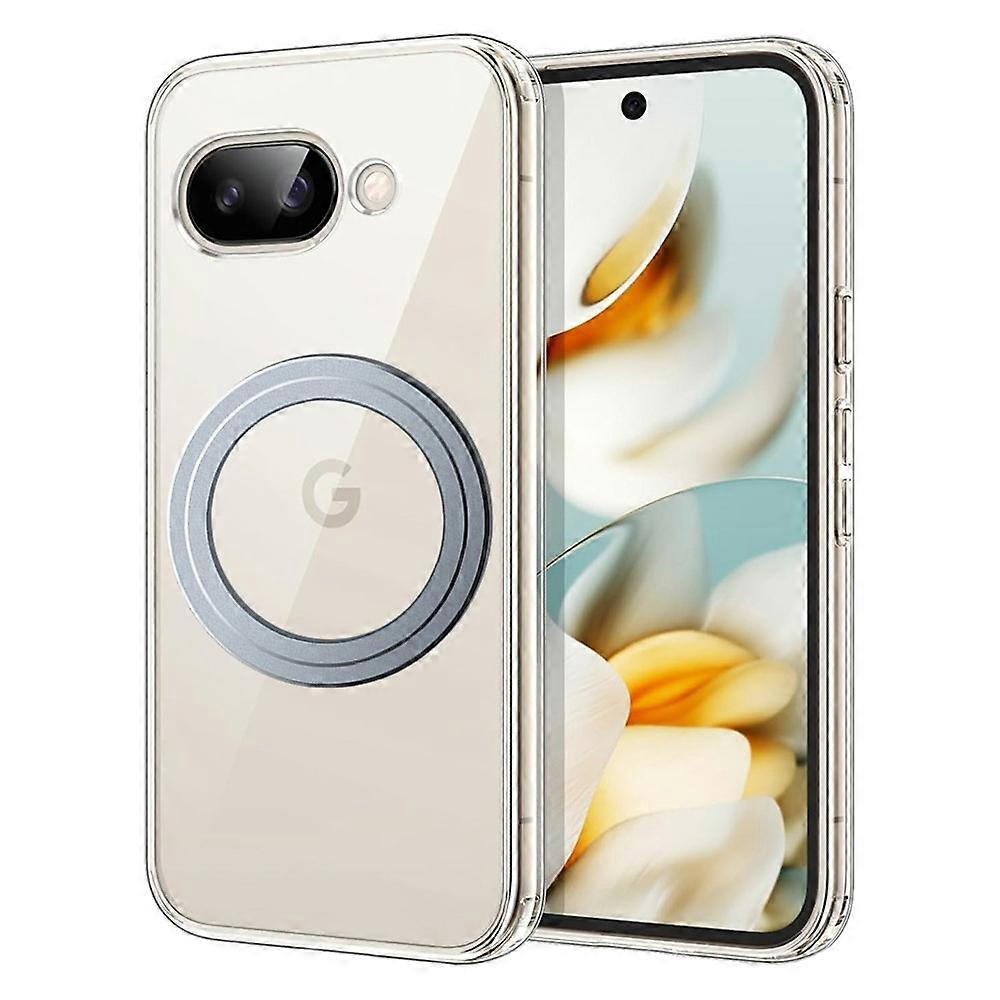 Compatible For Google Pixel 9a Magnetic Case TPU + PC Clear Phone Back Cover