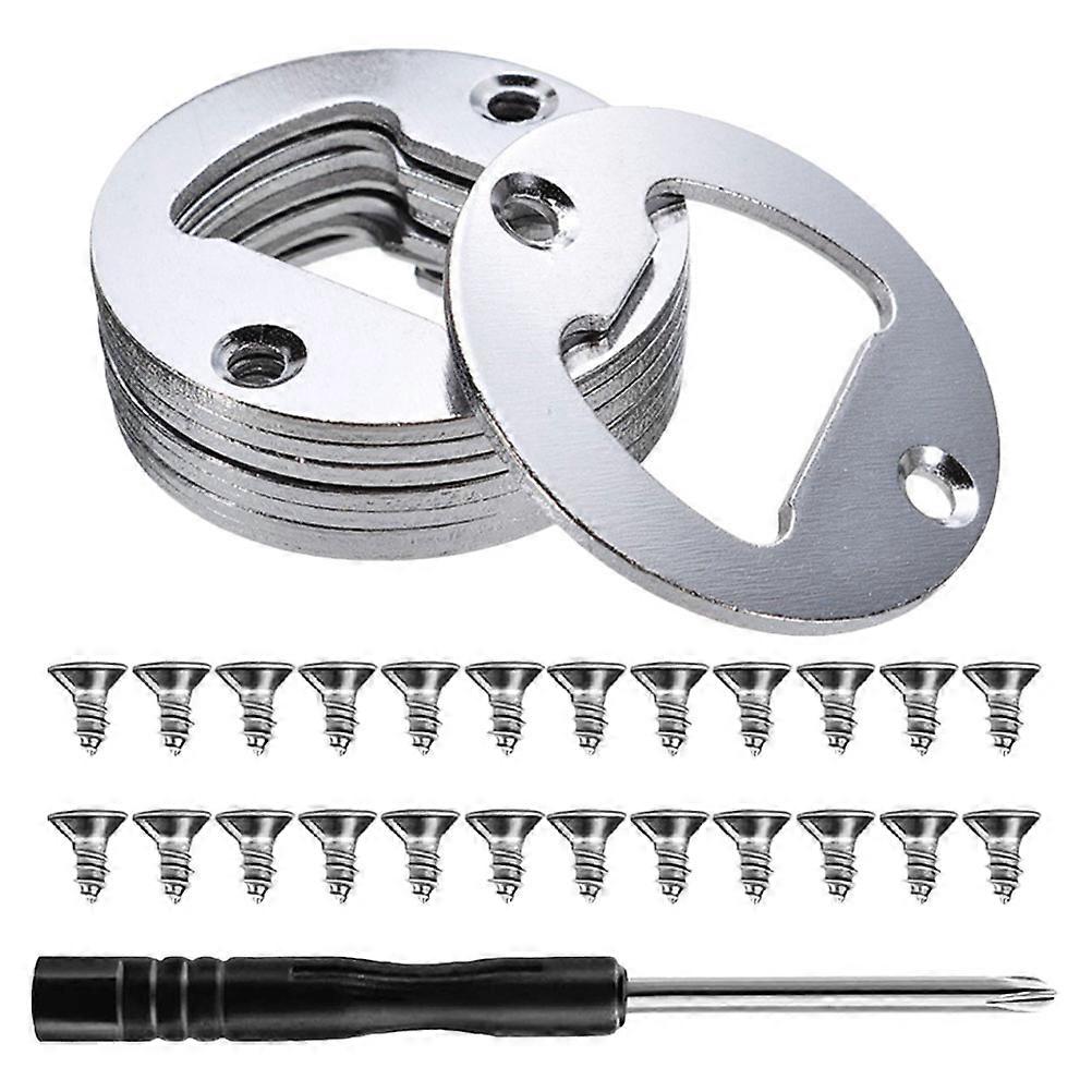 Bottle Opener Insert Accessories for DIY Bottle Opener Making 1Set Silver