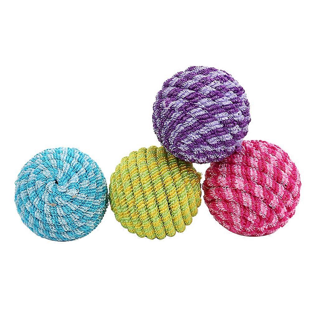 Elastic Cat Playing Ball Toy for Interactive Fun 4Pcs Kitten Training Set