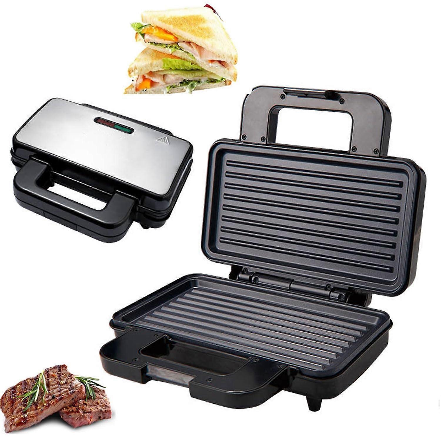 Panini Press Electric Grill, 1000W DoubleSided NonStick Sandwich Maker with LED Indicator