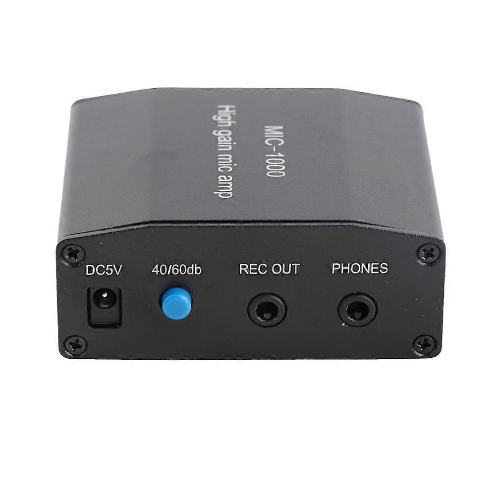 Portable Microphone Amplifier Audio Amp High Sensitivity Alc Automatic Level Control 1000 Times Amplification.