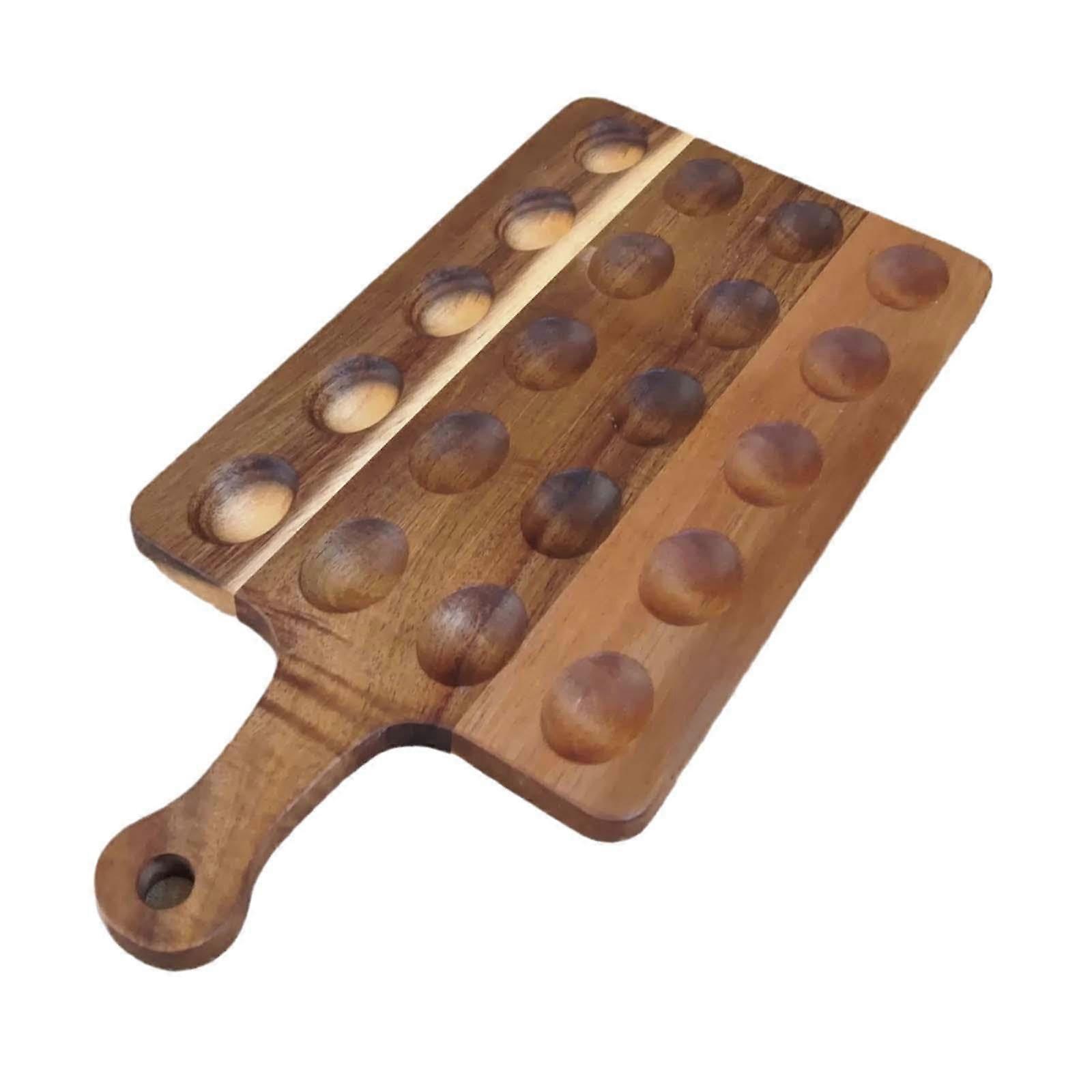 Wooden Egg Holder Tray with Large Capacity for Kitchen Countertop Display and Serving