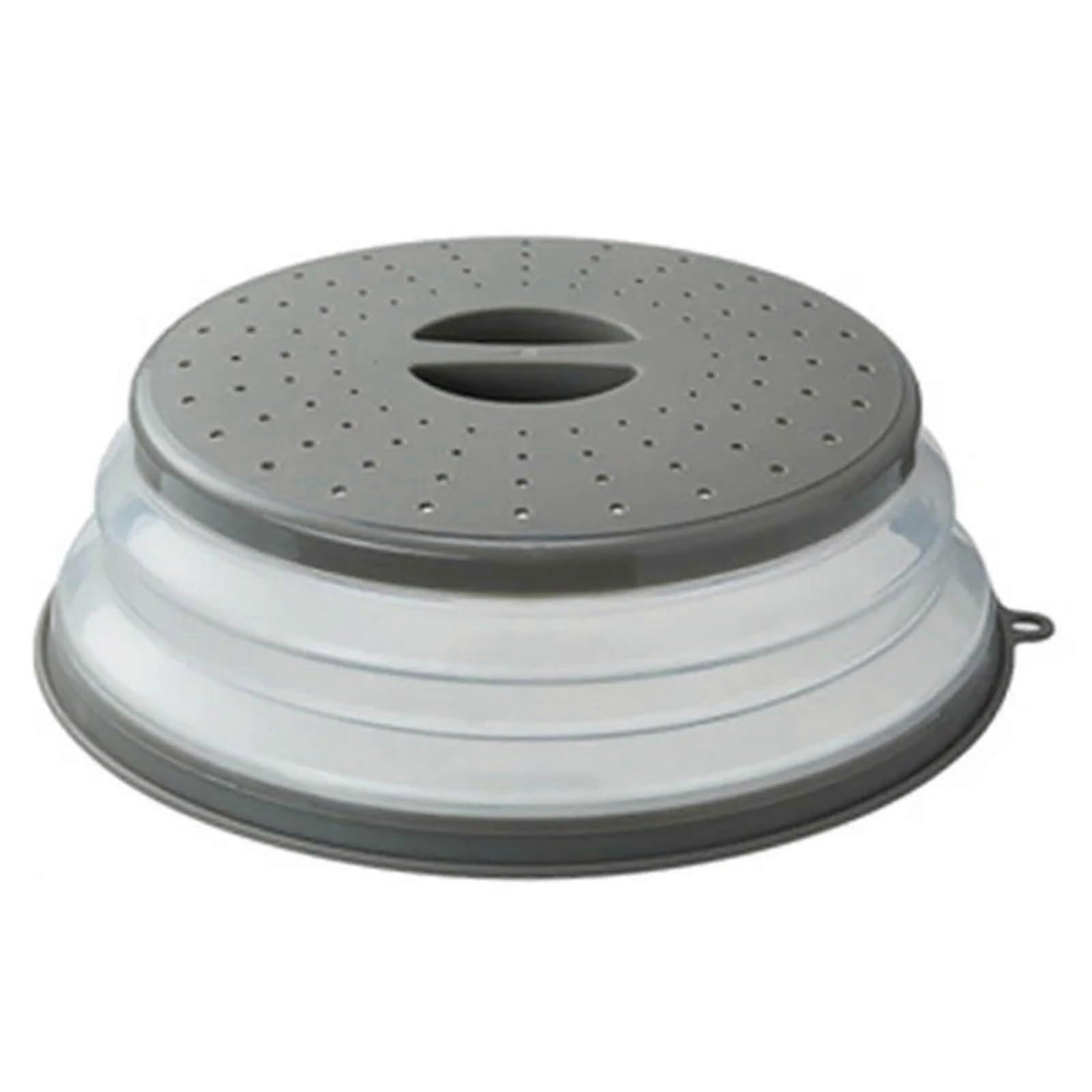 Microwave Splatter Cover Silicone Lid Foldable OilProof HeatResistant with Hook for Cooking