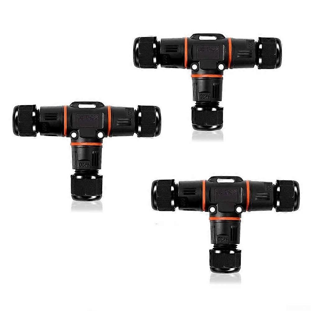 Waterproof Cable Connector IP68 T Shape for Outdoor Lighting 812mm Quick Install Durable