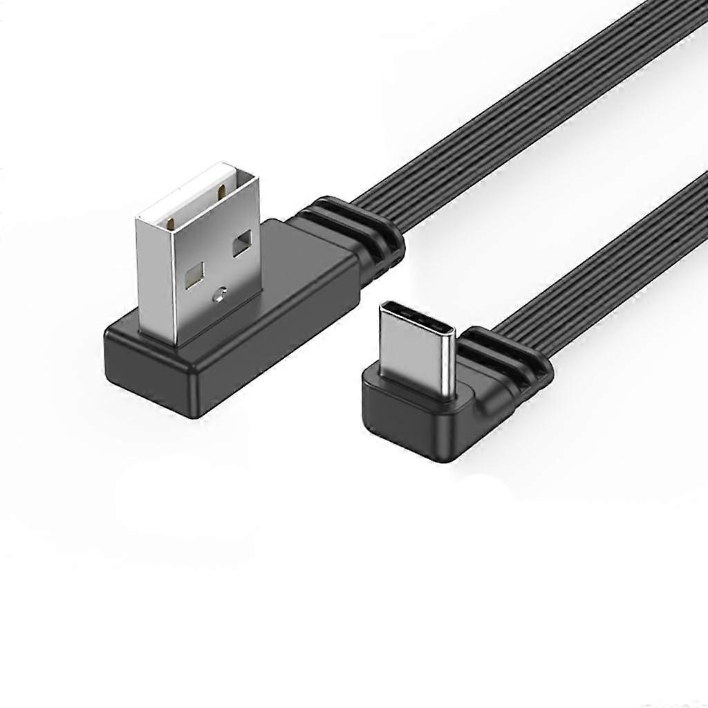 USB Type C Right Angle 2A Fast Charging Cable 480Mbps Short Cord 30100cm for Tight Spaces