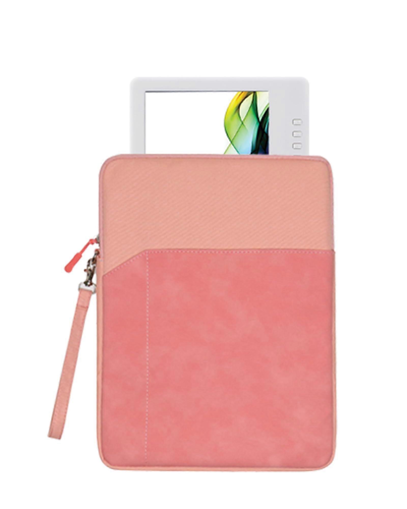 Water Resistant Tablet Sleeve for 7 Inch EBook Reader with Shockproof Padding, Pink