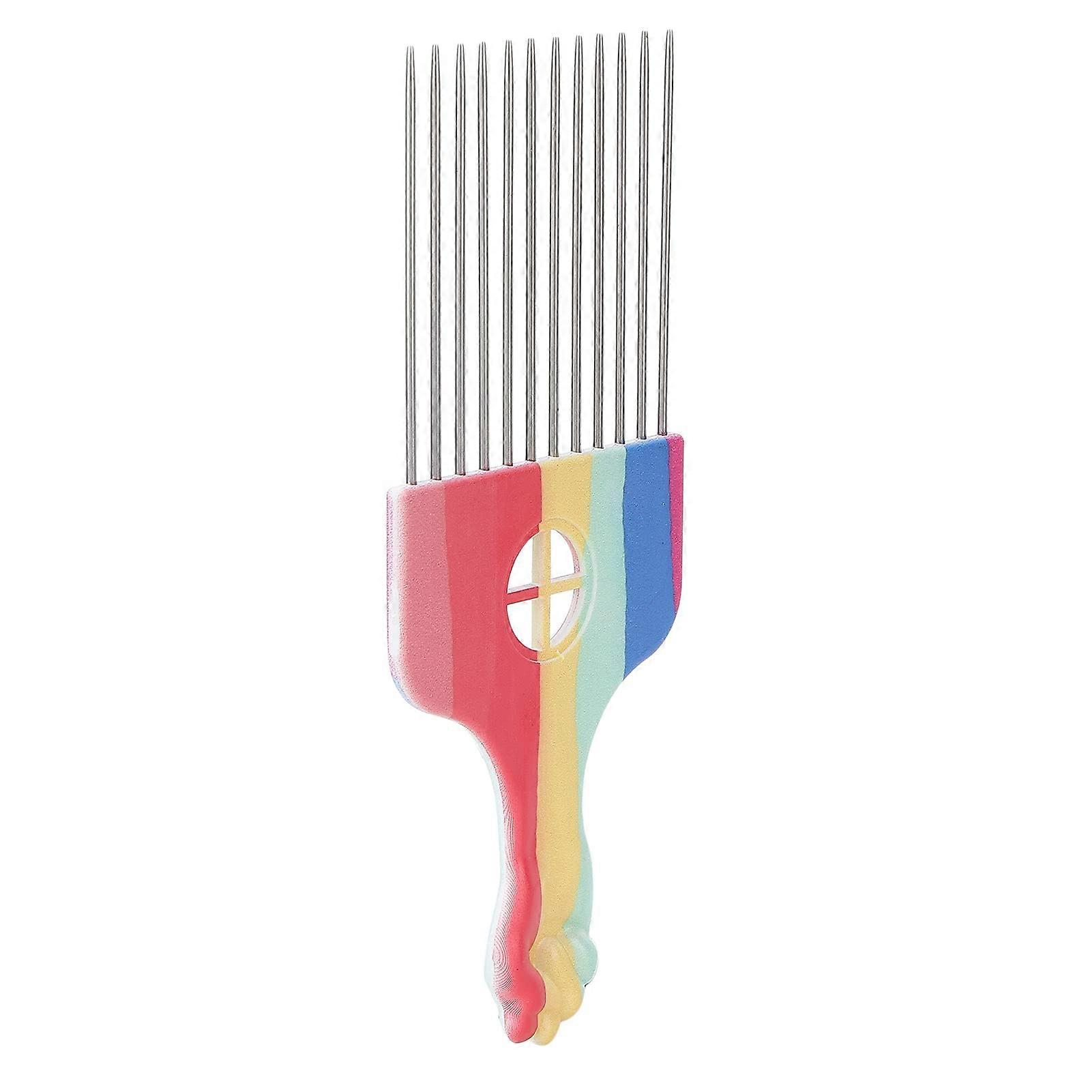 Afro Pick Comb with Ergonomic Handle for Effective Curl Detangling and Frizz Reduction