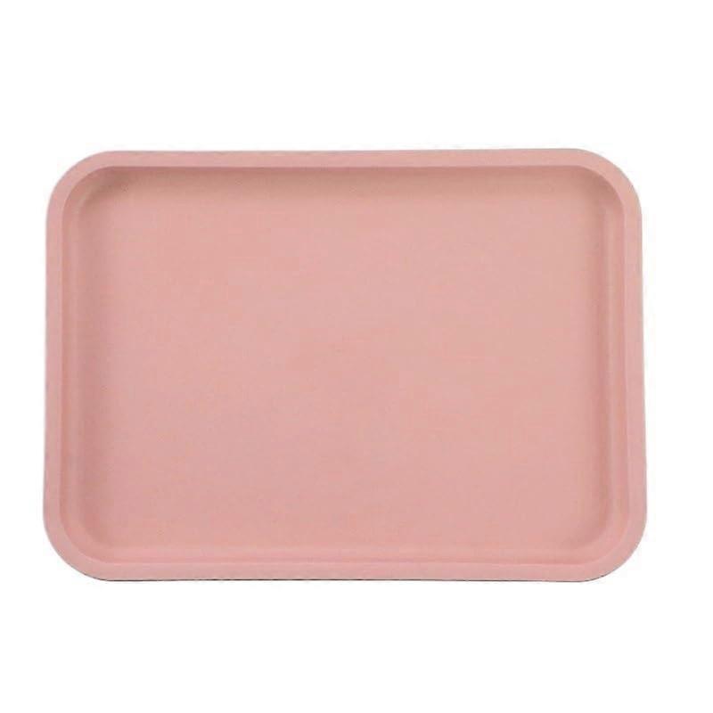 Plastic Serving Tray White NonSlip Rectangular Durable Food Tray for Home Tea Coffee 29x17cm