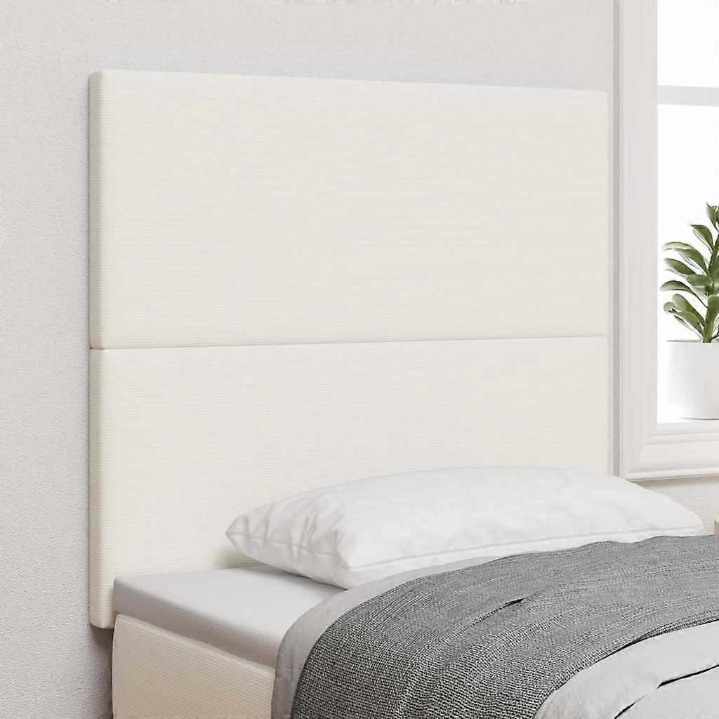 Kopfteil mit Kopfteil Creme 80 cm Kunstleder