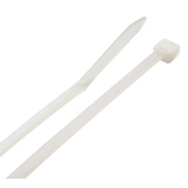 8 Inch White Cable Ties 100 Pack, 75lb Heavy Duty Zip Ties with SelfLocking Design