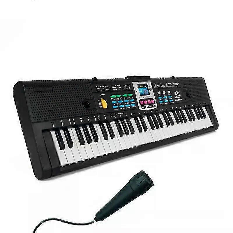 61-key digital electronic keyboard, multi-functional electric piano for children and students, with microphone function.