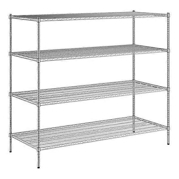 NSF Chrome Wire Shelving Unit 30x72 with Adjustable Shelf Height for MultiRoom Storage
