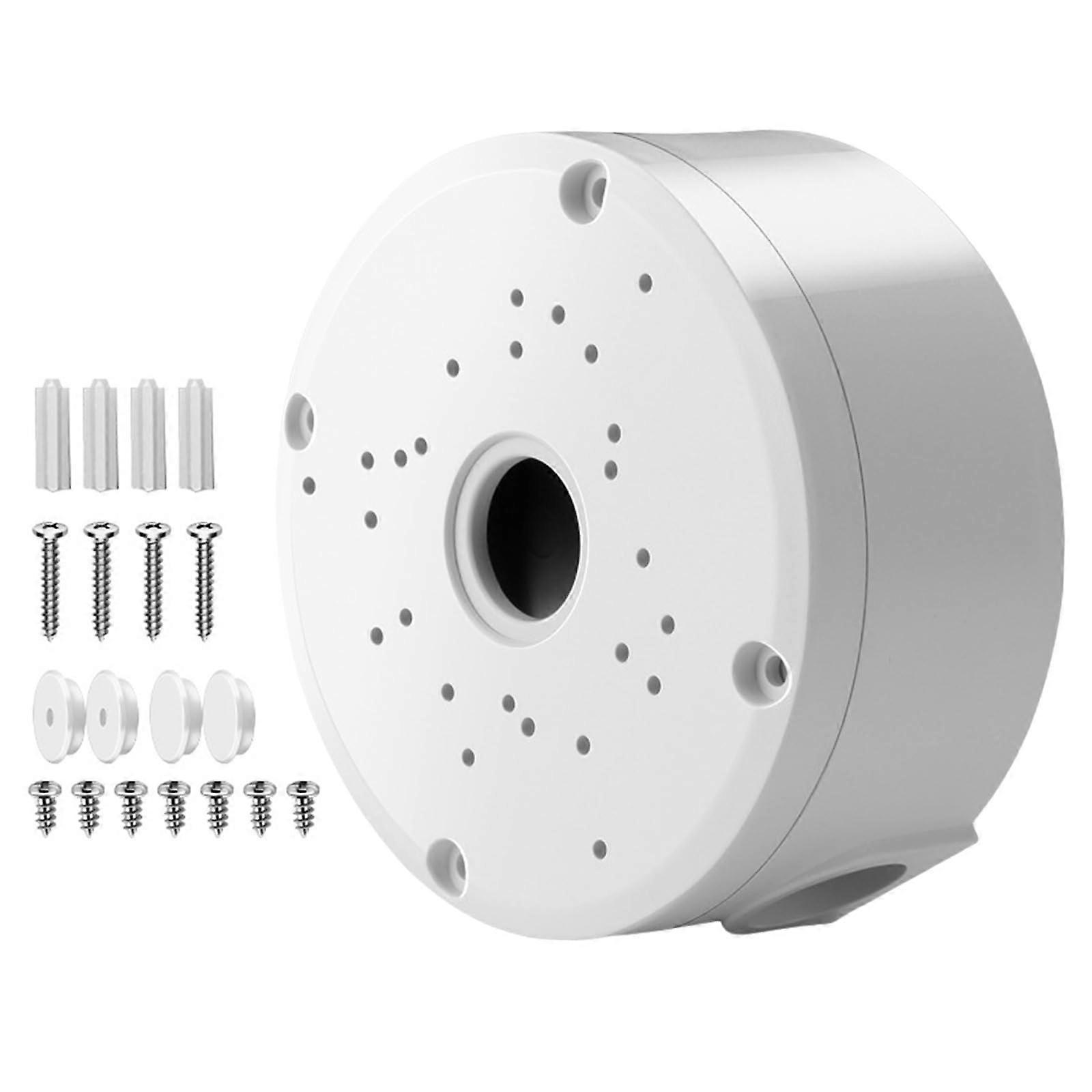 Weatherproof Security Camera Junction Box White Dome CCTV Mount Enclosure for Indoor Outdoor Use